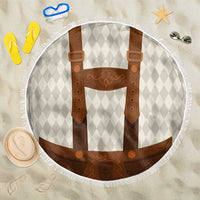 Traditional German Costume - Lederhosen Beach Blanket Old Vintage Bavarian Pattern - Wonder Print Shop