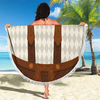 Traditional German Costume - Lederhosen Beach Blanket Old Vintage Bavarian Pattern - Wonder Print Shop