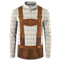 Traditional German Costume - Lederhosen Button Sweatshirt Old Vintage Bavarian Pattern - Wonder Print Shop