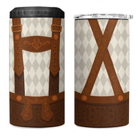 Traditional German Costume - Lederhosen 4 in 1 Can Cooler Tumbler Old Vintage Bavarian Pattern - Wonder Print Shop