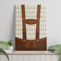 Traditional German Costume - Lederhosen Canvas Wall Art Old Vintage Bavarian Pattern - Wonder Print Shop