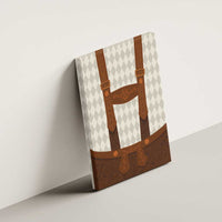 Traditional German Costume - Lederhosen Canvas Wall Art Old Vintage Bavarian Pattern - Wonder Print Shop
