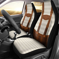 Traditional German Costume - Lederhosen Car Seat Cover Old Vintage Bavarian Pattern - Wonder Print Shop