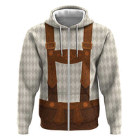 Traditional German Costume - Lederhosen Hoodie Old Vintage Bavarian Pattern - Wonder Print Shop