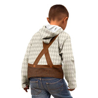 Traditional German Costume - Lederhosen Kid Hoodie Old Vintage Bavarian Pattern - Wonder Print Shop
