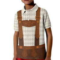 Traditional German Costume - Lederhosen Kid Polo Shirt Old Vintage Bavarian Pattern - Wonder Print Shop