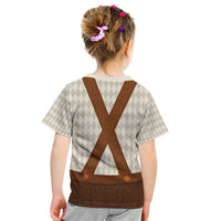 Traditional German Costume - Lederhosen Kid T Shirt Old Vintage Bavarian Pattern - Wonder Print Shop