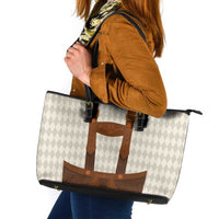 Traditional German Costume - Lederhosen Leather Tote Bag Old Vintage Bavarian Pattern