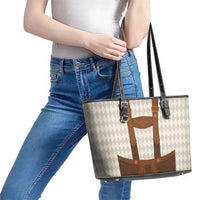Traditional German Costume - Lederhosen Leather Tote Bag Old Vintage Bavarian Pattern