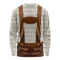 Traditional German Costume - Lederhosen Long Sleeve Shirt Old Vintage Bavarian Pattern - Wonder Print Shop
