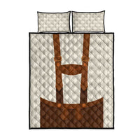 Traditional German Costume - Lederhosen Quilt Bed Set Old Vintage Bavarian Pattern - Wonder Print Shop