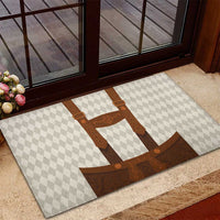 Traditional German Costume - Lederhosen Rubber Doormat Old Vintage Bavarian Pattern - Wonder Print Shop