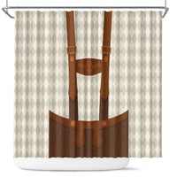 Traditional German Costume - Lederhosen Shower Curtain Old Vintage Bavarian Pattern - Wonder Print Shop