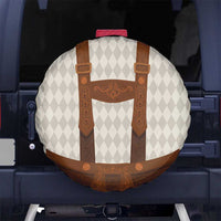 Traditional German Costume - Lederhosen Spare Tire Cover Old Vintage Bavarian Pattern - Wonder Print Shop