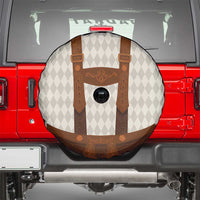 Traditional German Costume - Lederhosen Spare Tire Cover Old Vintage Bavarian Pattern - Wonder Print Shop