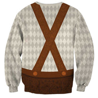 Traditional German Costume - Lederhosen Sweatshirt Old Vintage Bavarian Pattern - Wonder Print Shop