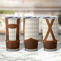 Traditional German Costume - Lederhosen Tumbler Cup Old Vintage Bavarian Pattern - Wonder Print Shop