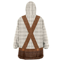 Traditional German Costume - Lederhosen Wearable Blanket Hoodie Old Vintage Bavarian Pattern - Wonder Print Shop