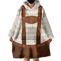 Traditional German Costume - Lederhosen Wearable Blanket Hoodie Old Vintage Bavarian Pattern - Wonder Print Shop