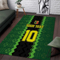 Custom Mali Football Area Rug Les Aigles-Green Gold and Red