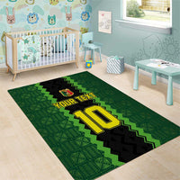 Custom Mali Football Area Rug Les Aigles-Green Gold and Red