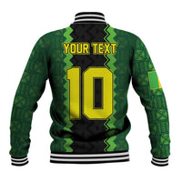 Custom Mali Football Baseball Jacket Les Aigles-Green Gold and Red