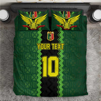 Custom Mali Football Bedding Set Les Aigles-Green Gold and Red