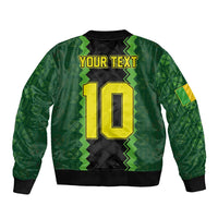 Custom Mali Football Bomber Jacket Les Aigles-Green Gold and Red