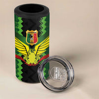 Custom Mali Football 4 in 1 Can Cooler Tumbler Les Aigles-Green Gold and Red