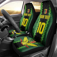 Custom Mali Football Car Seat Cover Les Aigles-Green Gold and Red
