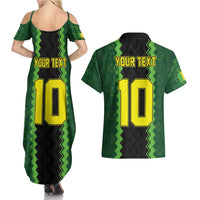 Custom Mali Football Couples Matching Summer Maxi Dress and Hawaiian Shirt Les Aigles-Green Gold and Red