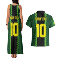 Custom Mali Football Couples Matching Tank Maxi Dress and Hawaiian Shirt Les Aigles-Green Gold and Red