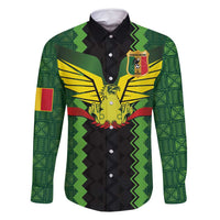 Custom Mali Football Family Matching Summer Maxi Dress and Hawaiian Shirt Les Aigles-Green Gold and Red