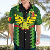Custom Mali Football Hawaiian Shirt Les Aigles-Green Gold and Red
