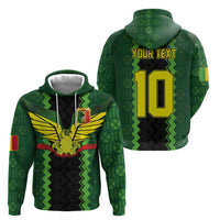 Custom Mali Football Hoodie Les Aigles-Green Gold and Red