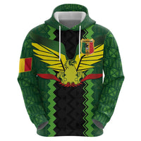 Custom Mali Football Hoodie Les Aigles-Green Gold and Red