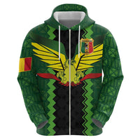 Custom Mali Football Hoodie Les Aigles-Green Gold and Red
