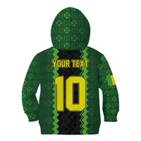 Custom Mali Football Kid Hoodie Les Aigles-Green Gold and Red