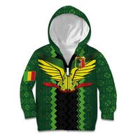 Custom Mali Football Kid Hoodie Les Aigles-Green Gold and Red