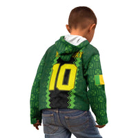 Custom Mali Football Kid Hoodie Les Aigles-Green Gold and Red