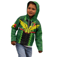 Custom Mali Football Kid Hoodie Les Aigles-Green Gold and Red