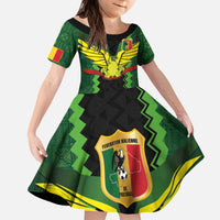 Custom Mali Football Kid Short Sleeve Dress Les Aigles-Green Gold and Red