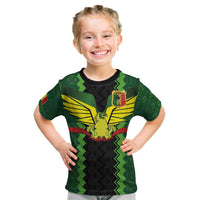 Custom Mali Football Kid T Shirt Les Aigles-Green Gold and Red