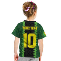 Custom Mali Football Kid T Shirt Les Aigles-Green Gold and Red