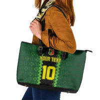 Custom Mali Football Leather Tote Bag Les Aigles-Green Gold and Red