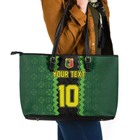 Custom Mali Football Leather Tote Bag Les Aigles-Green Gold and Red