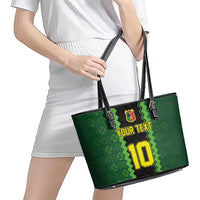 Custom Mali Football Leather Tote Bag Les Aigles-Green Gold and Red