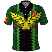 Custom Mali Football Polo Shirt Les Aigles-Green Gold and Red