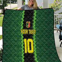 Custom Mali Football Quilt Les Aigles-Green Gold and Red