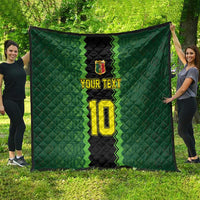 Custom Mali Football Quilt Les Aigles-Green Gold and Red
